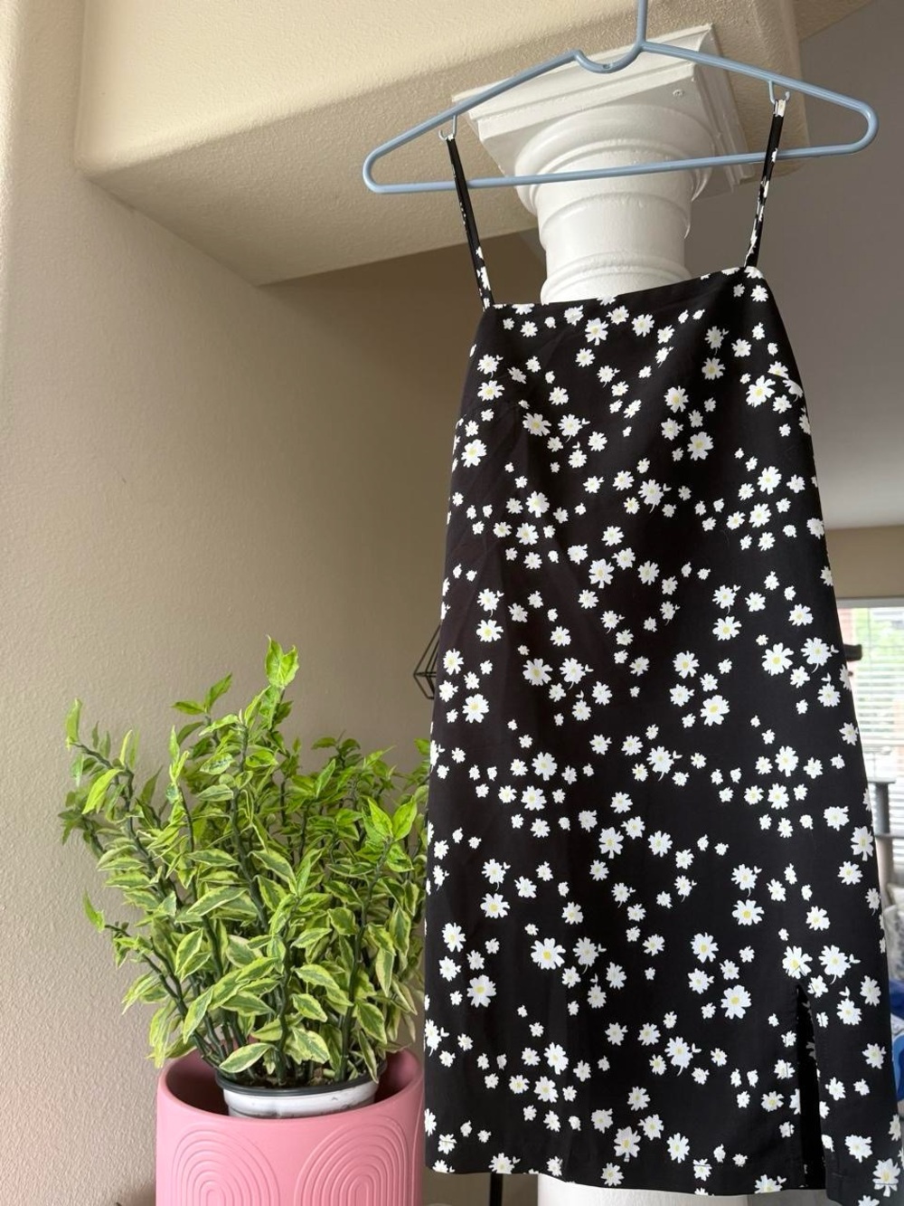 Princess Polly Black & White Floral Spaghetti-Strap Mini Dress - Picture 2 of 4